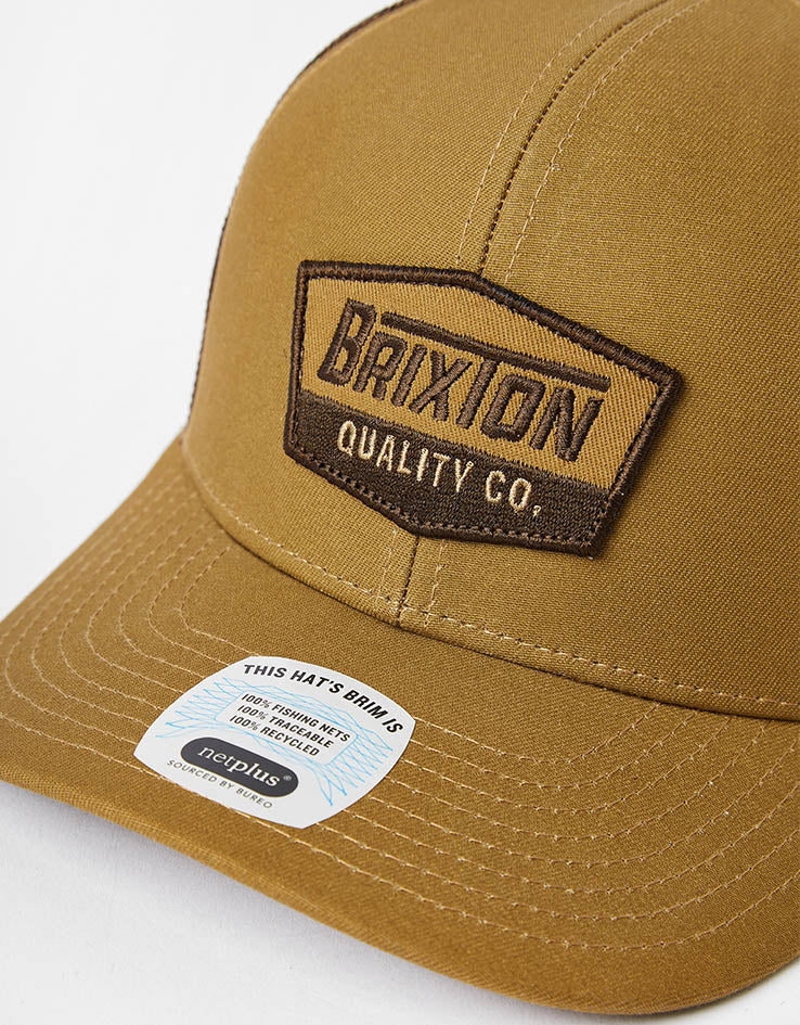 Brixton Regal NetPlus Trucker Cap - Dark Khaki/Coffee