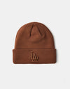 New Era Los Angeles Dodgers League Essential Beanie - Medium Brown