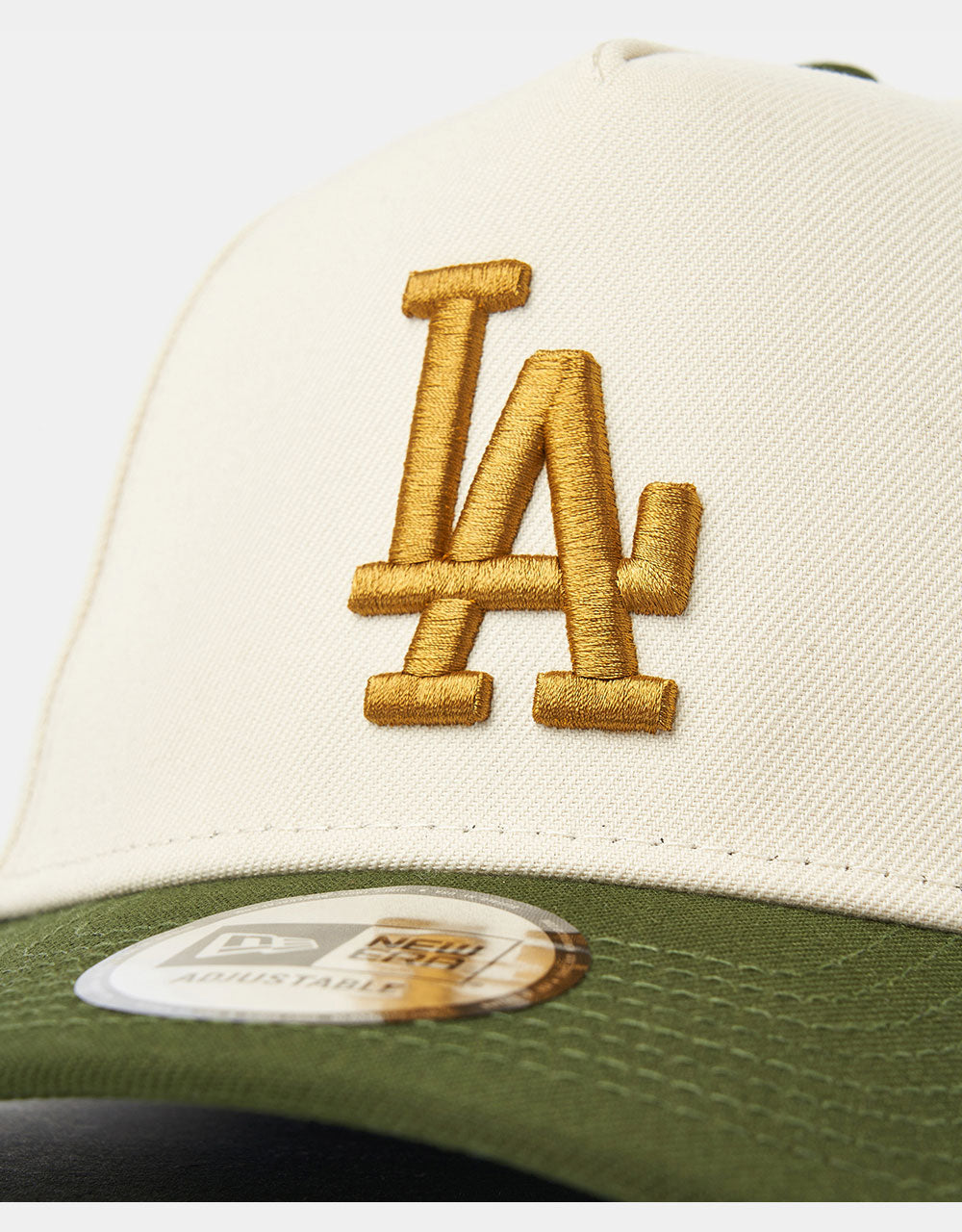 New Era Los Angeles Dodger World Series Patch E-Frame Snapback Cap - Light Beige