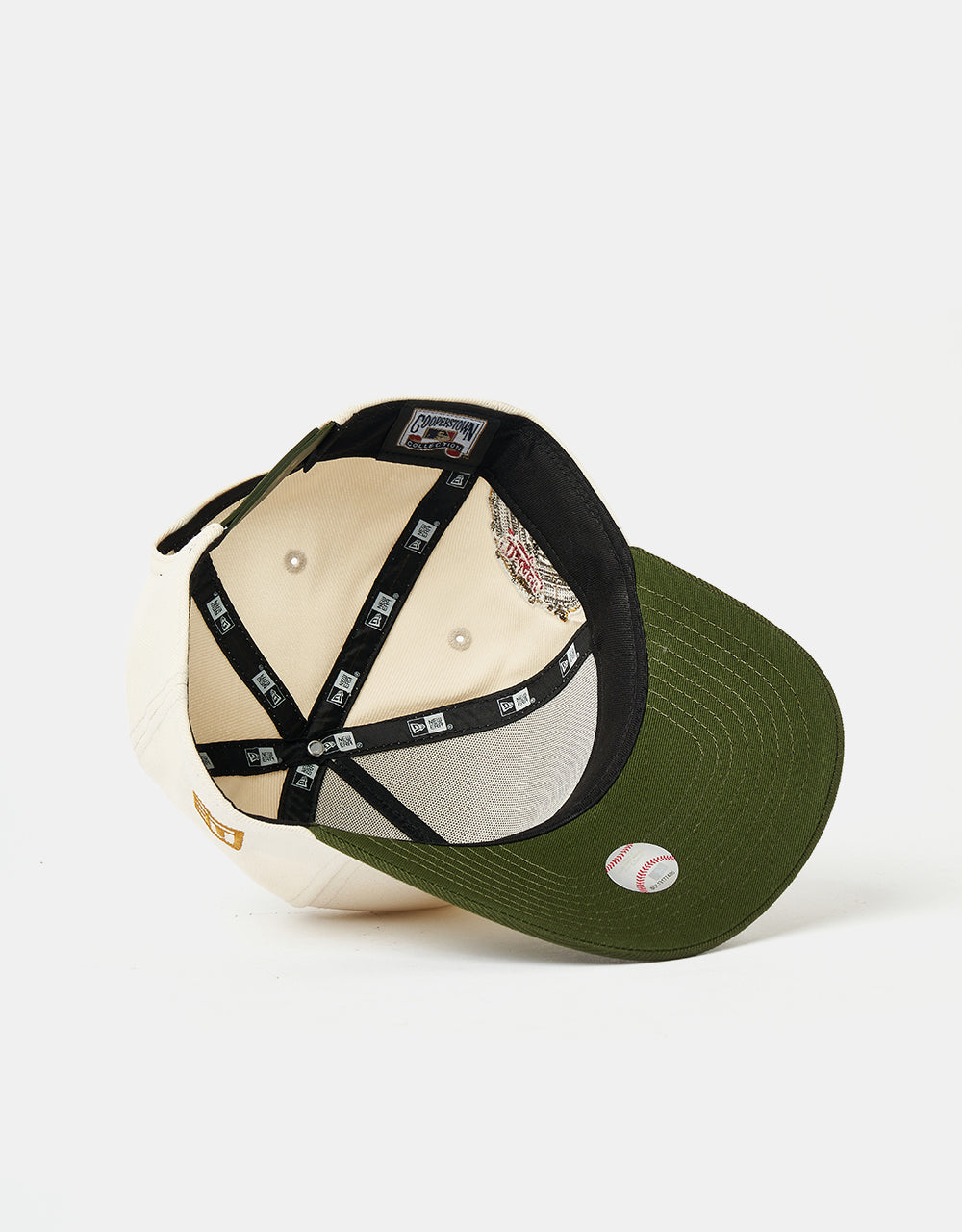 New Era Los Angeles Dodger World Series Patch E-Frame Snapback Cap - Light Beige