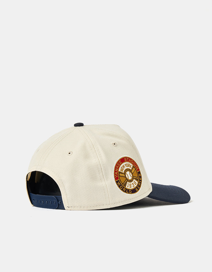 New Era New York Yankees World Series Patch E-Frame Snapback Cap - Light Beige