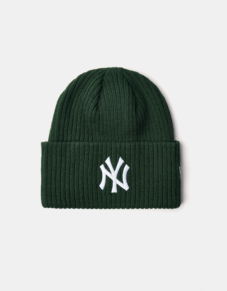 New Era New York Yankees Wide Cuff Beanie - Dark Green
