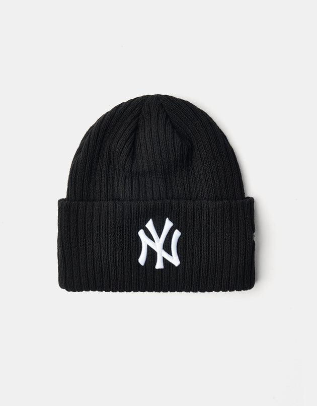 New Era New York Yankees Wide Cuff Beanie - Black