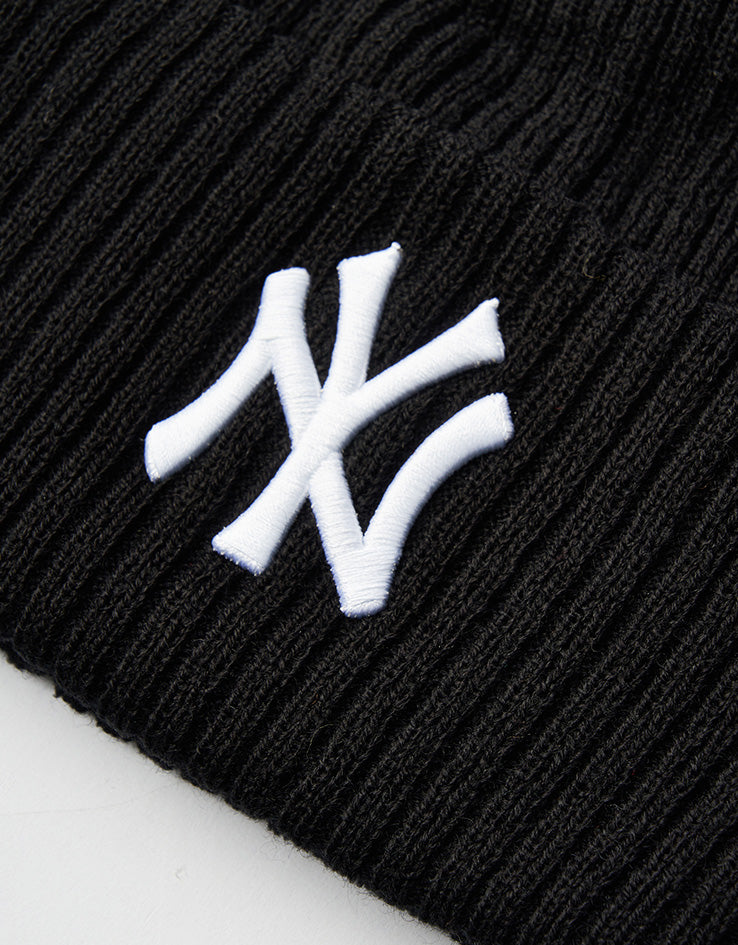 New Era New York Yankees Wide Cuff Beanie - Black