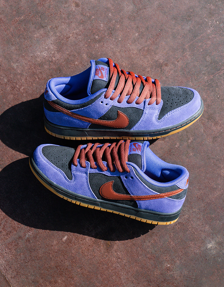 Nike SB Dunk Low Pro Skate Shoes - Persian Violet/Cinnamon-Off Noir