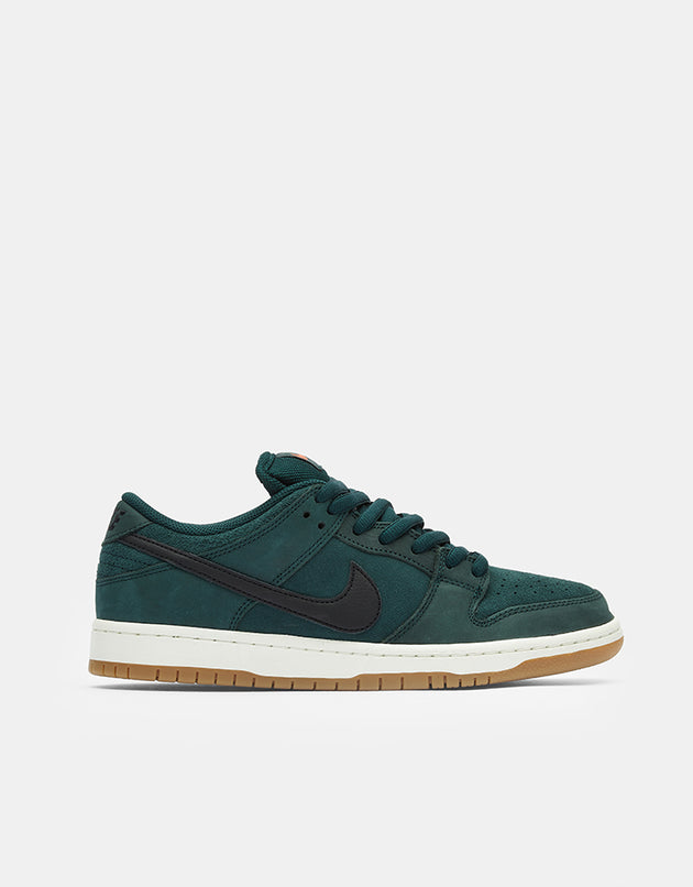 Nike SB Dunk Low Pro ISO Skate Shoes - Deep Fir/Black-Fir-Sail