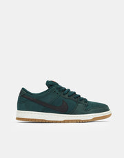 Nike SB Dunk Low Pro ISO Skate Shoes - Deep Fir/Black-Fir-Sail