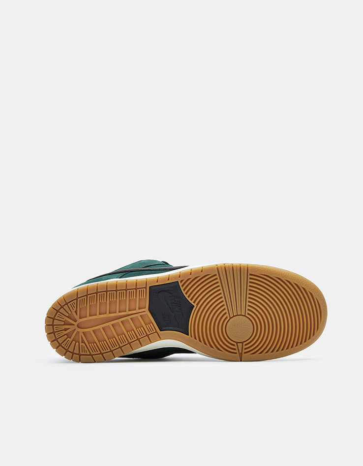 Nike SB Dunk Low Pro ISO Skate Shoes - Deep Fir/Black-Fir-Sail