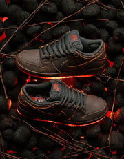 Nike SB 'Krampus' Dunk Low Pro Premium Skate Shoes - Dk Smoke Grey/Campfire Orange-Black