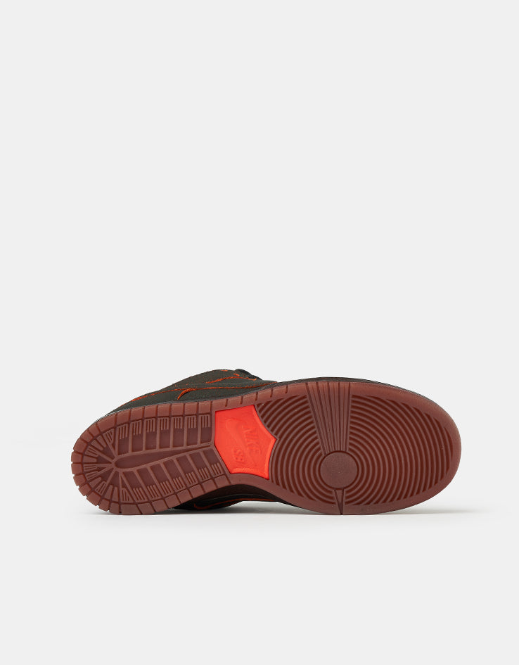 Nike SB 'Krampus' Dunk Low Pro Premium Skate Shoes - Dk Smoke Grey/Campfire Orange-Black