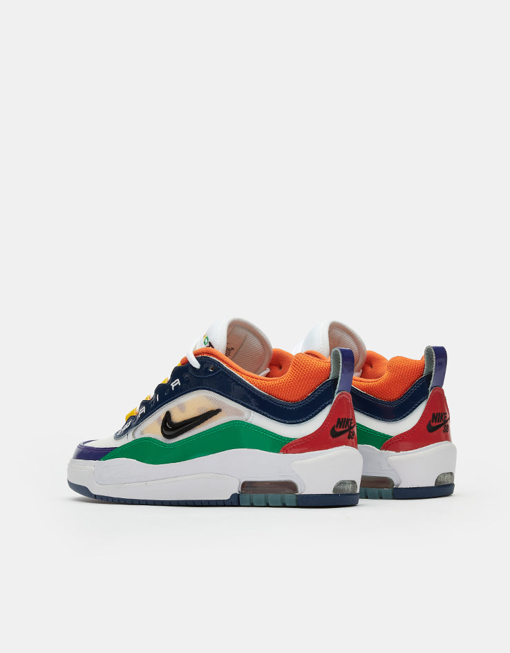 Nike SB Air Max Ishod Premium Skate Shoes - University Red/Black-Amarillo-Navy