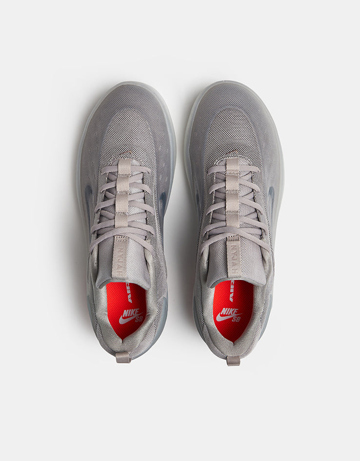 Nike SB Zoom Nyjah 4 Skate Shoes - College Grey/Mink Brown-Light Silver