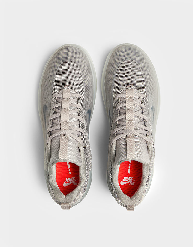 Nike SB Zoom Nyjah 4 Skate Shoes - College Grey/Mink Brown-Light Silver