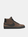 Nike SB Zoom Blazer Mid Skate Shoes - Baroque Brown/Black-Baroque Brown