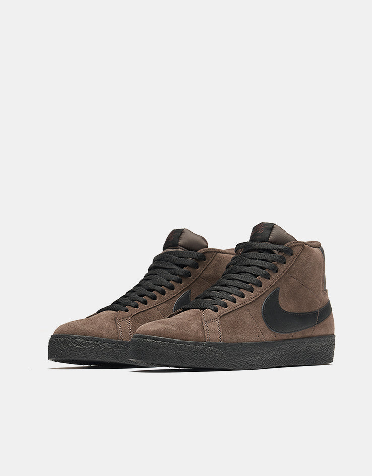 Nike SB Zoom Blazer Mid Skate Shoes - Baroque Brown/Black-Baroque Brown