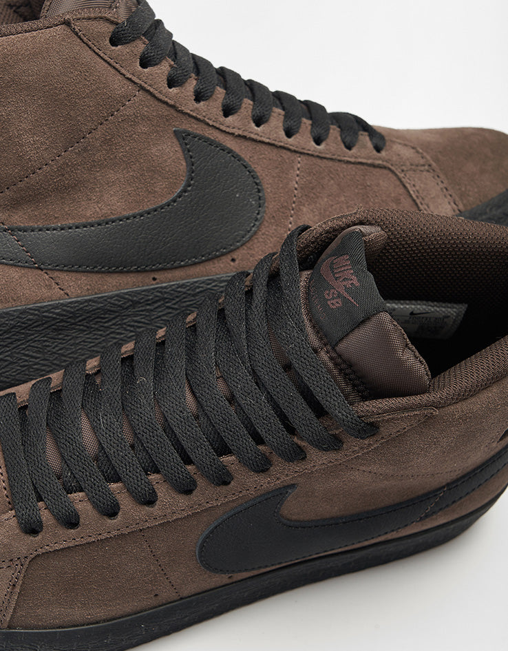 Nike SB Zoom Blazer Mid Skate Shoes - Baroque Brown/Black-Baroque Brown