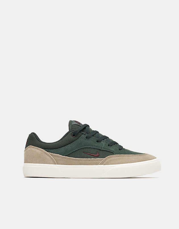 Nike SB Malor Skate Shoes - Seaweed/Burgundy Crush-Khaki-Phantom