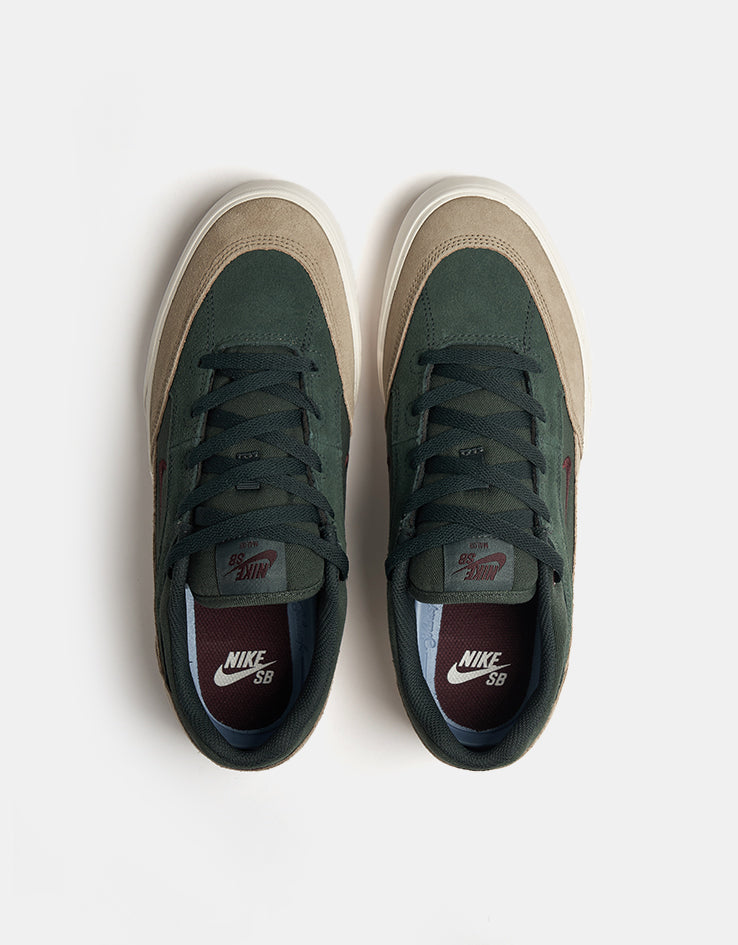 Nike SB Malor Skate Shoes - Seaweed/Burgundy Crush-Khaki-Phantom