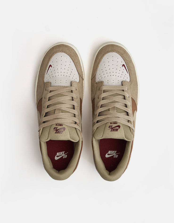 Nike SB Force 58 Skate Shoes - Lt British Tan/Parachute Beige