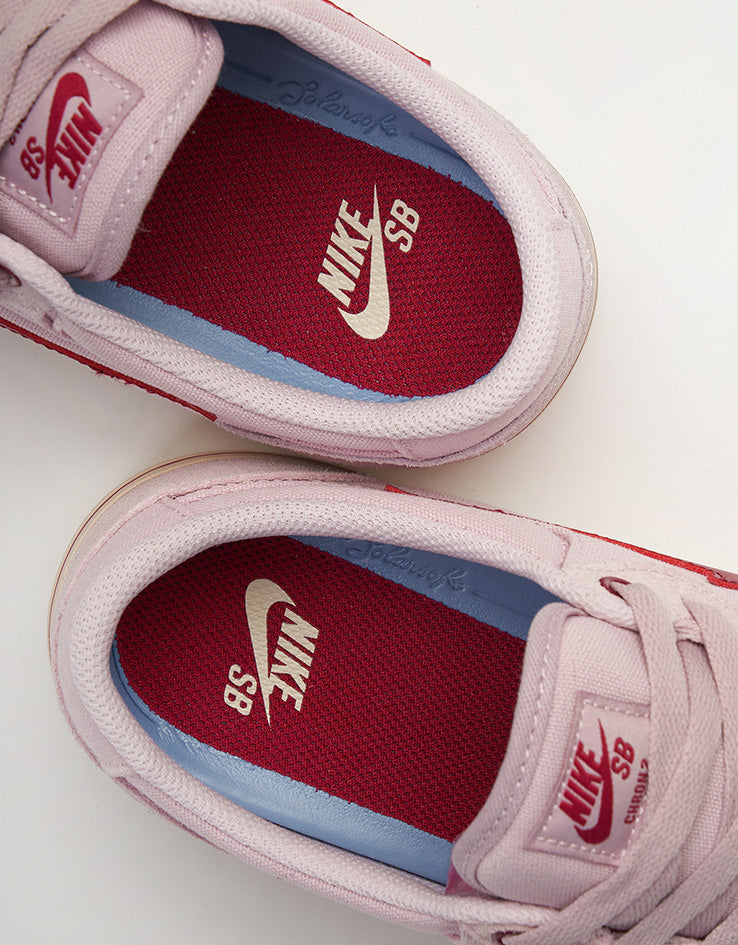 Nike SB Chron 2 Skate Shoes - Pink Foam/Noble Red-Pearl White