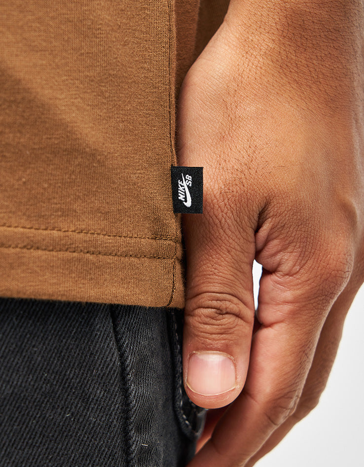 Nike SB Logo T-Shirt - Mosswood Brown