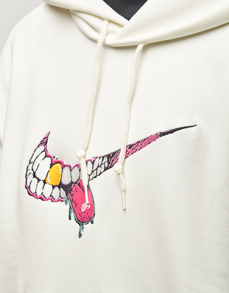Nike SB Swoosh Grill Pullover Hoodie - Sail/Black