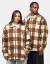 Nike SB Essential Flannel Shacket - Sail/Mosswood Brown/White