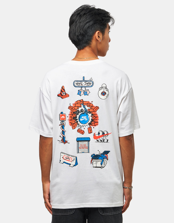 Nike SB M90 Skate Char T-Shirt - White