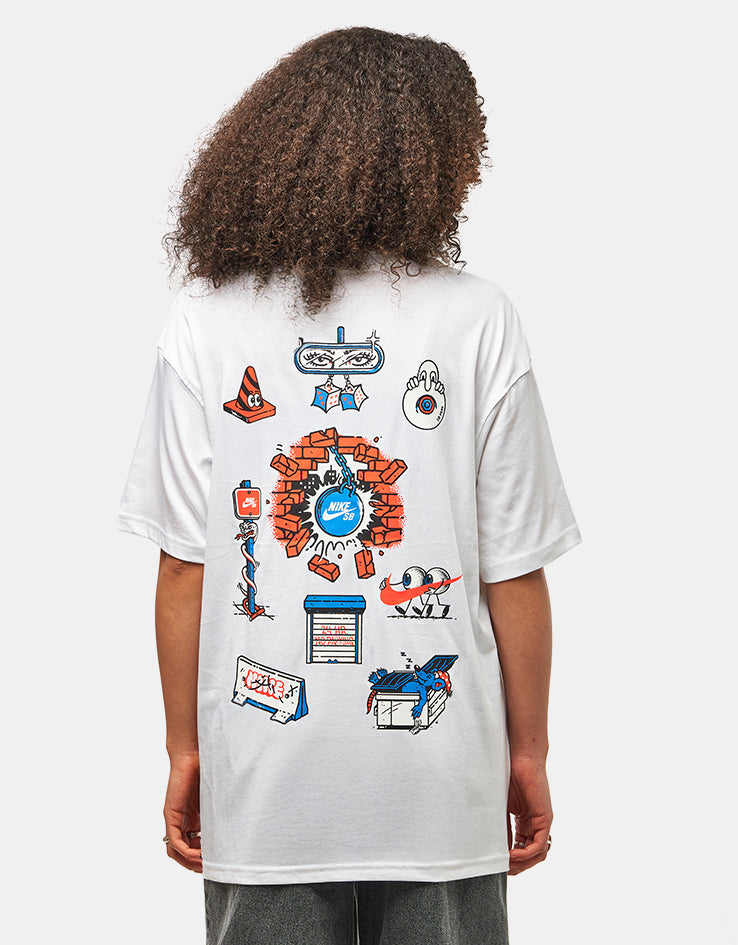Nike SB M90 Skate Char T-Shirt - White