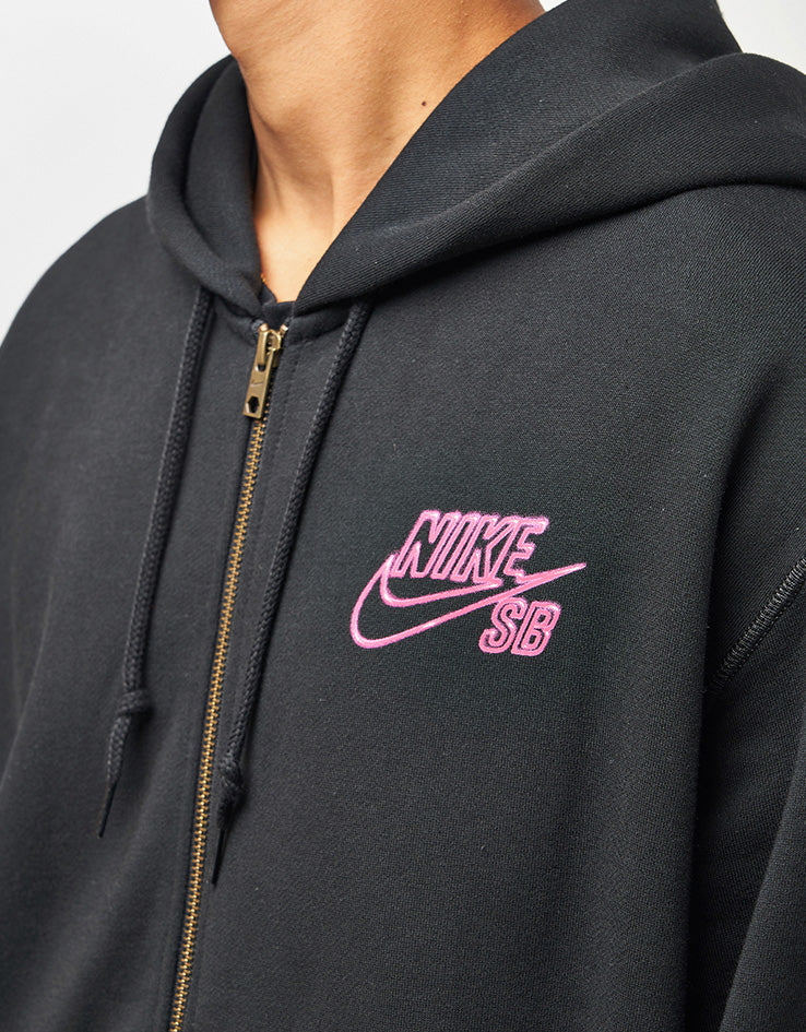 Nike SB SK8 Fiend Full Zip Hoodie - Black/White