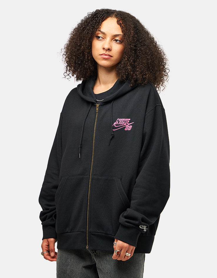 Nike SB SK8 Fiend Full Zip Hoodie - Black/White