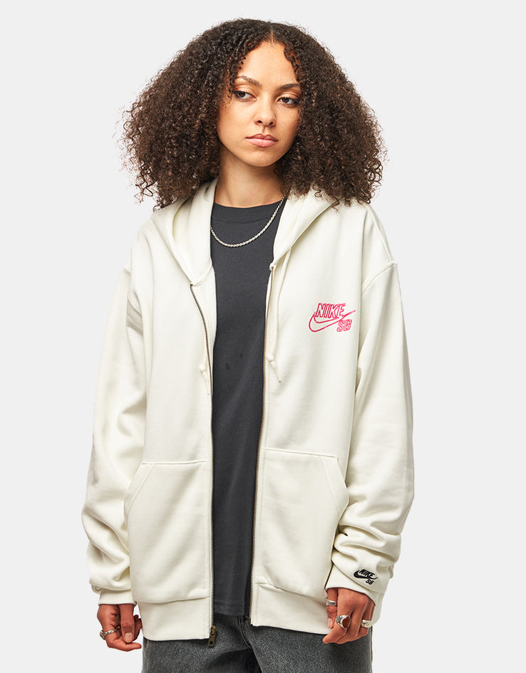 Nike SB SK8 Fiend Full Zip Hoodie - Sail/Black