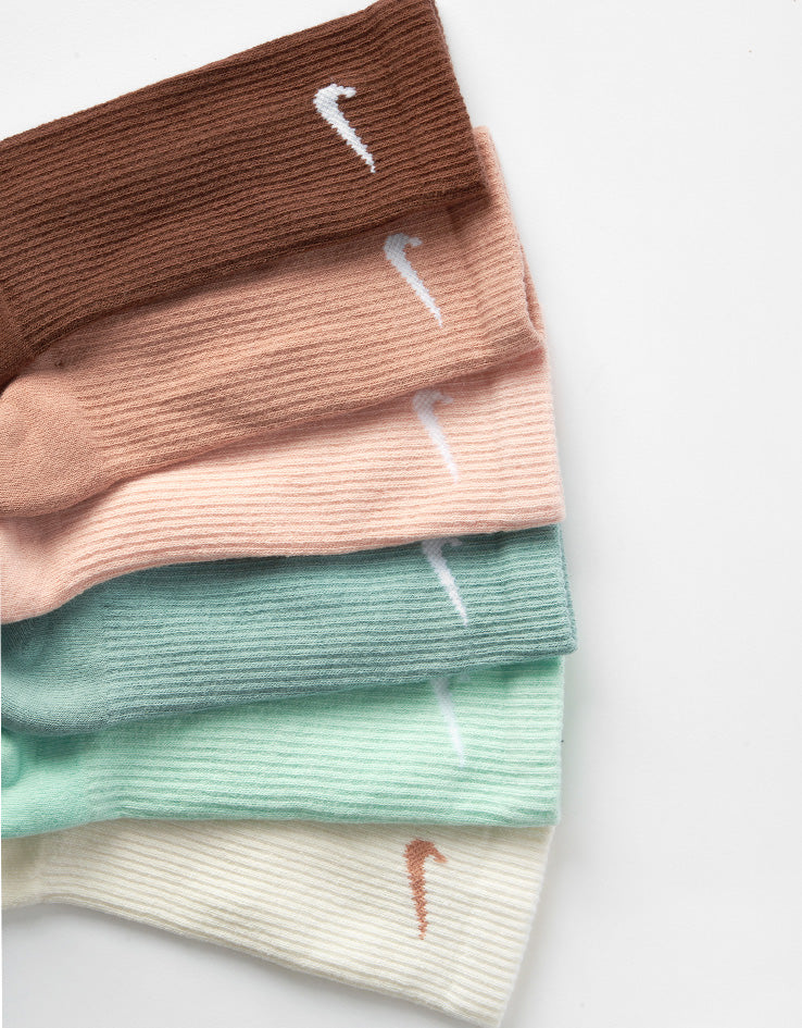 Nike SB Everyday Cushioned 6 Pack Crew Socks - Multi Colour