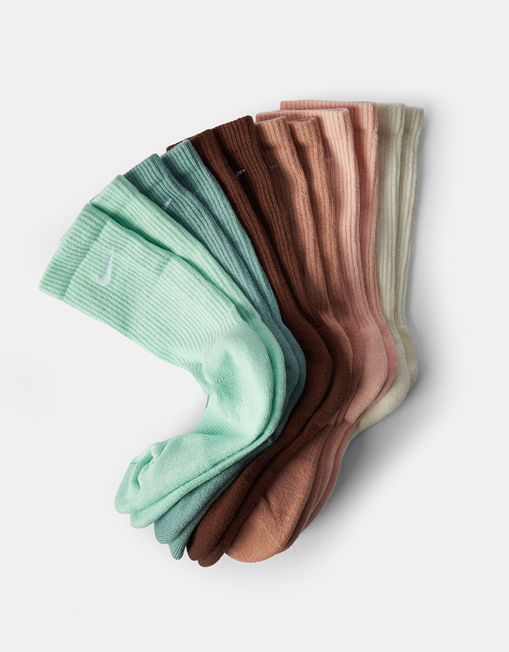 Nike SB Everyday Cushioned 6 Pack Crew Socks - Multi Colour