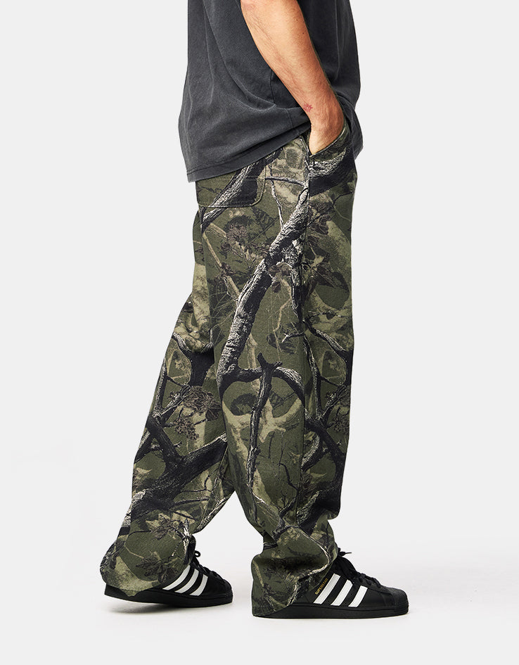 Route One Super Baggy Canvas Pants - Tree Camo (Green)