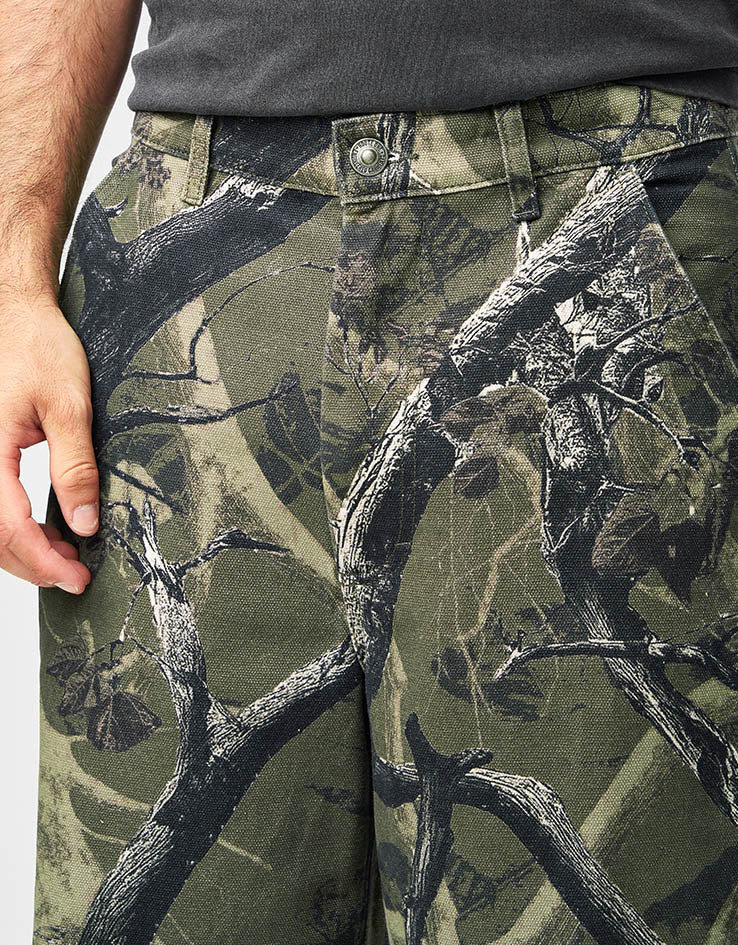 Route One Super Baggy Canvas Pants - Tree Camo (Green)
