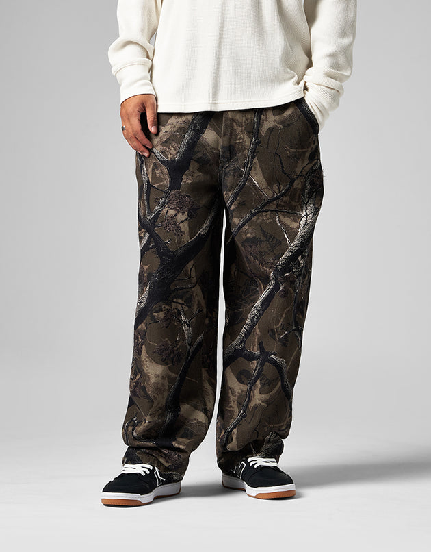 Route One Super Baggy Canvas Pants - Tree Camo (Green)