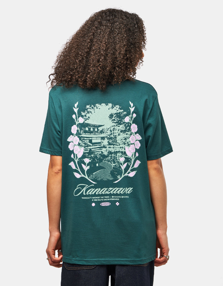 Route One Zen Garden Organic T-Shirt - Glazed Green