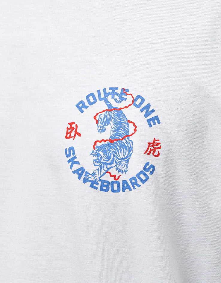 Route One Crawling Tiger Organic T-Shirt - White