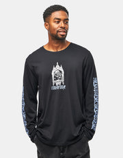 Route One Carved Organic L/S T-Shirt - Black