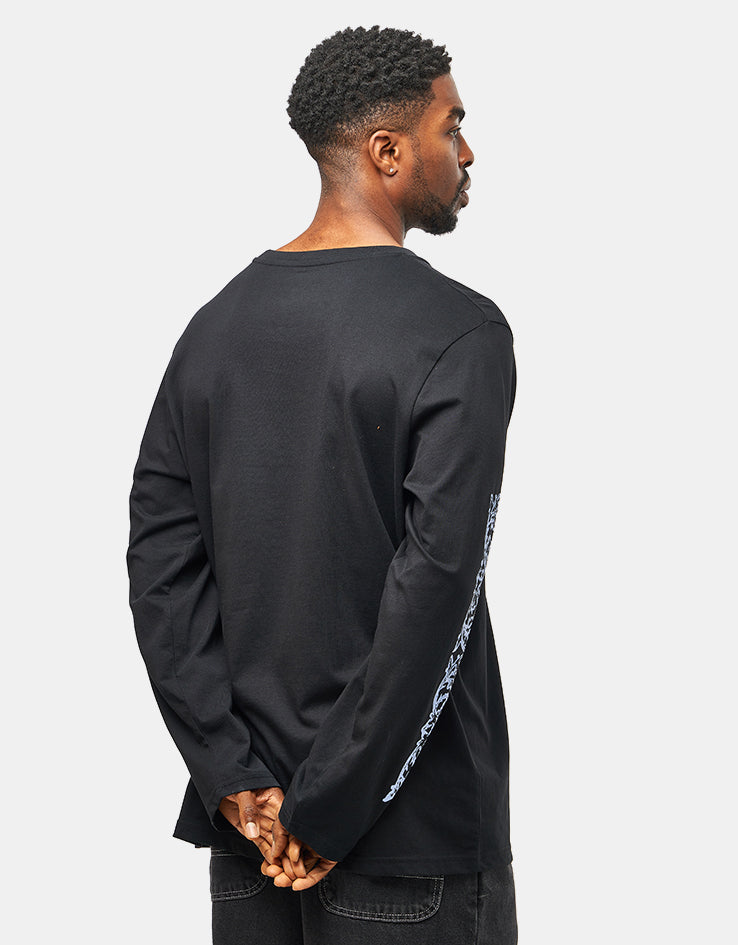 Route One Carved Organic L/S T-Shirt - Black