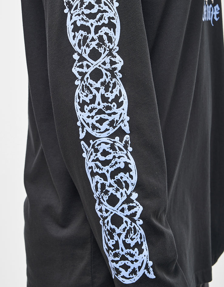 Route One Carved Organic L/S T-Shirt - Black