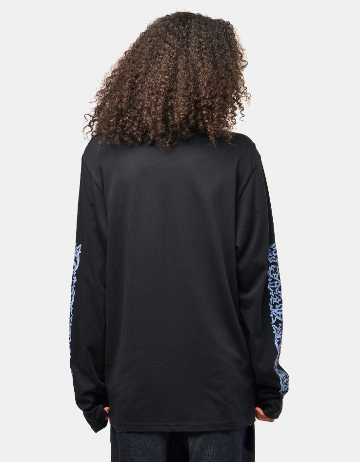 Route One Carved Organic L/S T-Shirt - Black