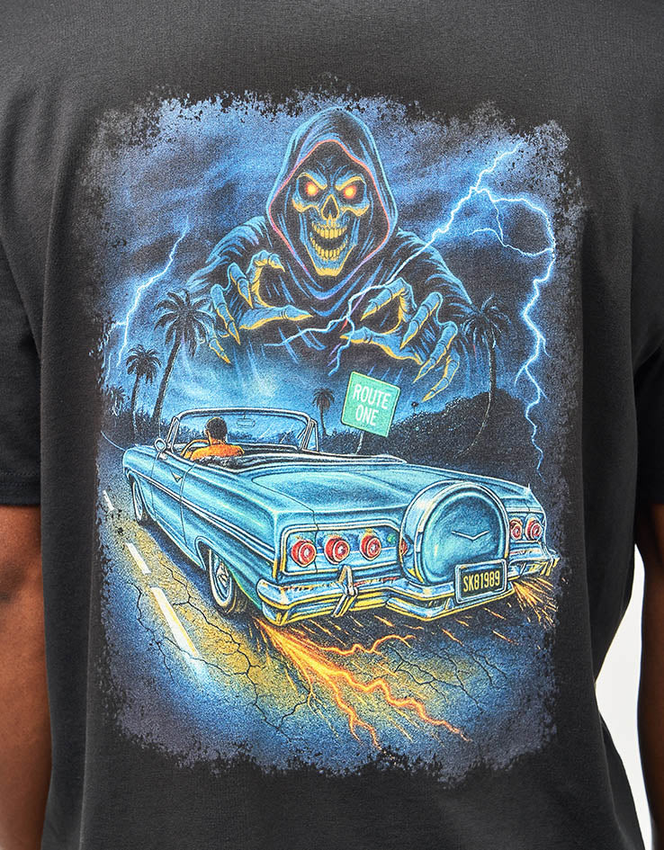 Route One Grim Horizons Organic T-Shirt - Black