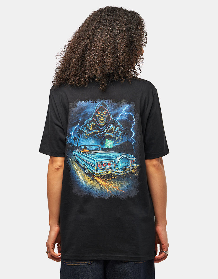 Route One Grim Horizons Organic T-Shirt - Black