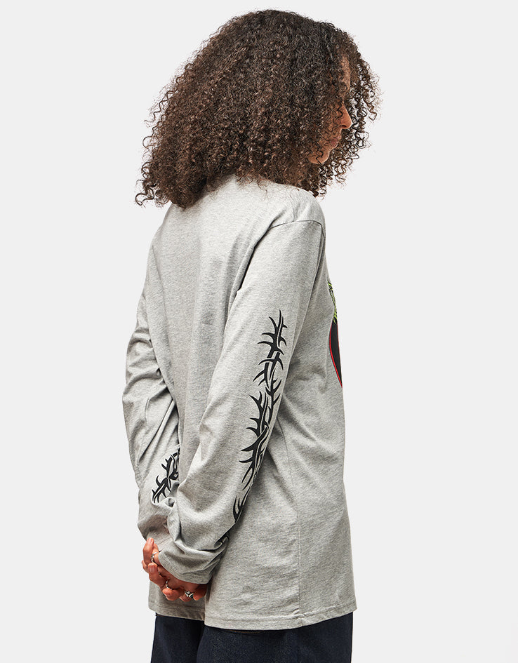 Route One Mayhem Organic L/S T-Shirt - Heather Grey