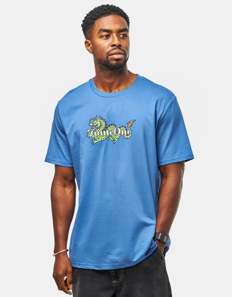 Route One Dwagon Organic T-Shirt - Mindful Blue