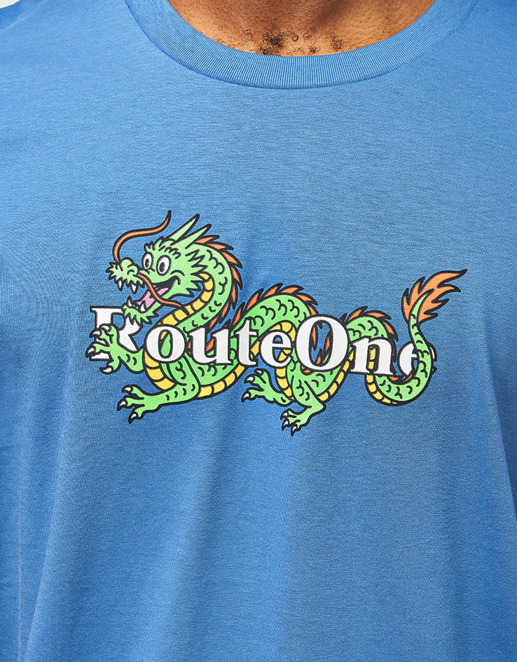 Route One Dwagon Organic T-Shirt - Mindful Blue