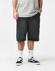 Route One Denim Carpenter Shorts - Washed Black