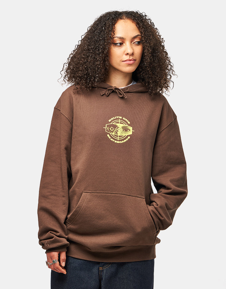 Route One Cyborg Heavyweight Hoodie - Chestnut